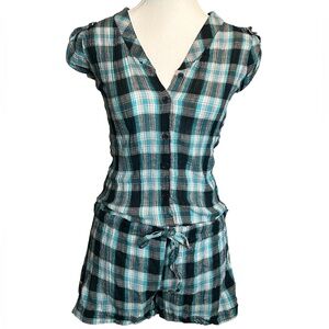 y2k mudd romper shorts top vintage